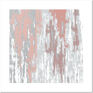 Abstract ink. modern. grey. rosegold. rose-gold. Posters and Art